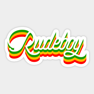 Rudeboy 3D Rasta Colors Reggae Sticker